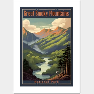 Great Smoky Mountains national park travel poster Posters and Art